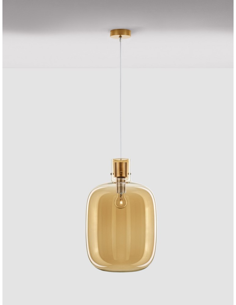 Luces Exclusivas PADRE Wisząca Nowoczesna złoty i odcienie złota 1xΕ27 max 12W LE42637