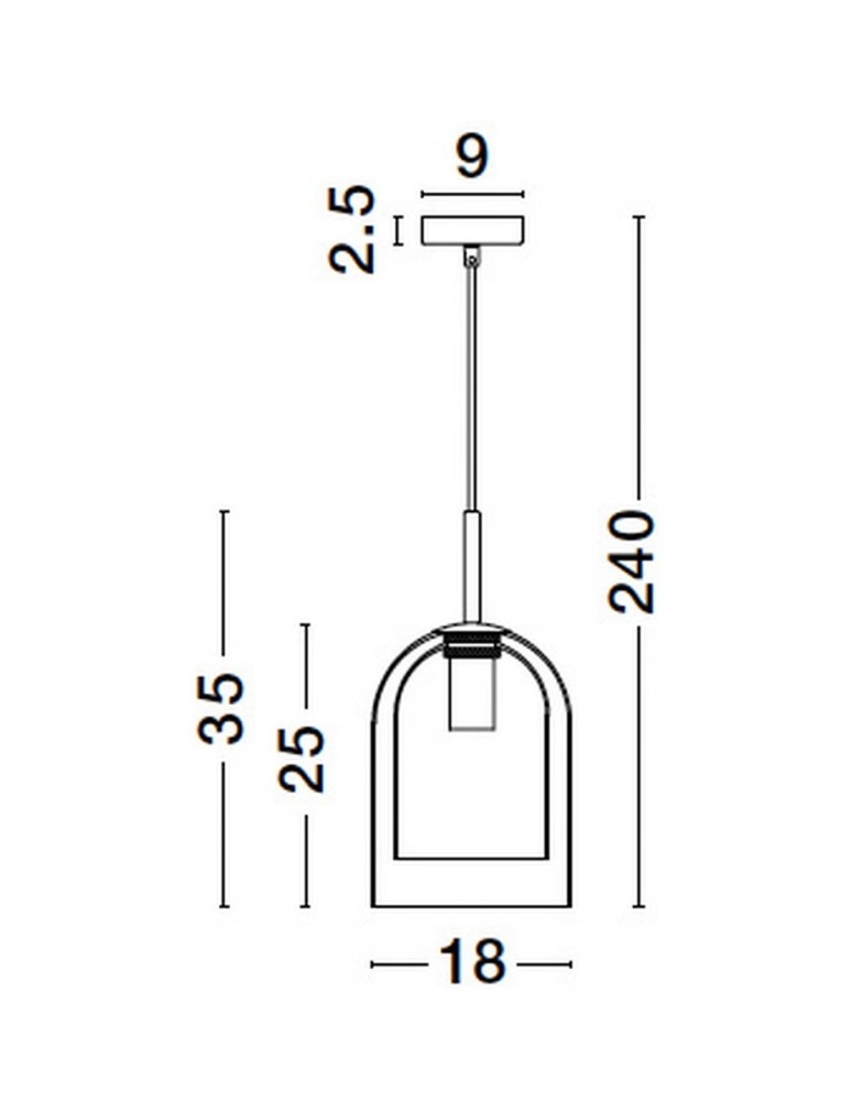 Luces Exclusivas BONAO Wisząca Nowoczesna czarny 1xΕ27 max 12W LE42639