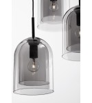 Lampy wiszące - Luces Exclusivas BONAO Wisząca Nowoczesna czarny 3xΕ27 max 12W LE42640 - produkt 2