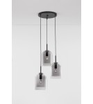 Lampy wiszące - Luces Exclusivas BONAO Wisząca Nowoczesna czarny 3xΕ27 max 12W LE42640 - produkt 3