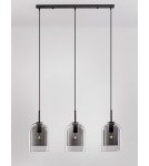 Lampy wiszące - Luces Exclusivas BONAO Wisząca Nowoczesna czarny 3xΕ27 max 12W LE42641 - product 2