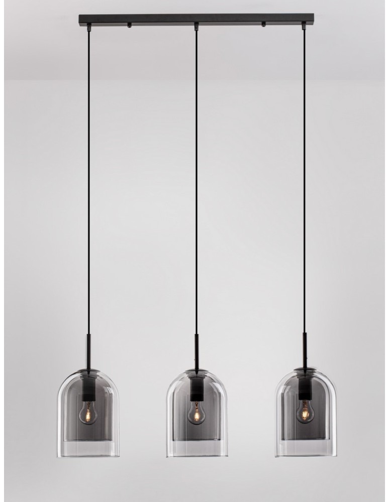 Luces Exclusivas BONAO Wisząca Nowoczesna czarny 3xΕ27 max 12W LE42641