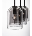 Lampy wiszące - Luces Exclusivas BONAO Wisząca Nowoczesna czarny 3xΕ27 max 12W LE42641 - product 3
