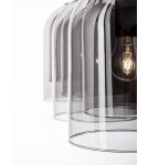 Lampy wiszące - Luces Exclusivas BONAO Wisząca Nowoczesna czarny 3xΕ27 max 12W LE42641 - product 4