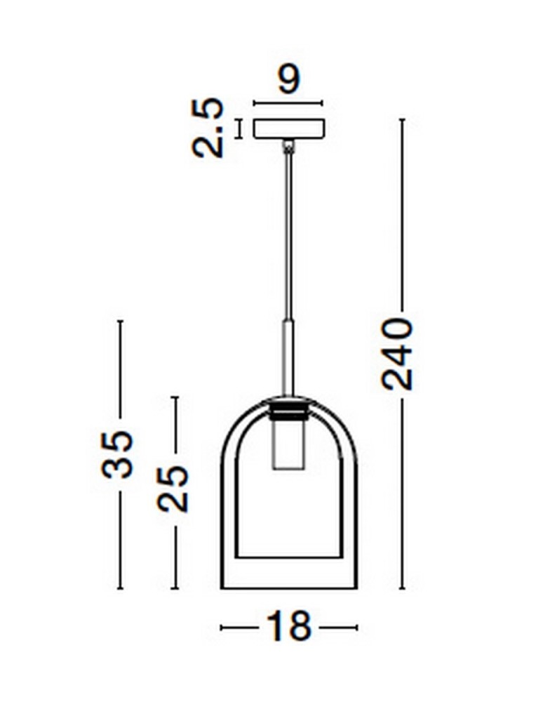 Luces Exclusivas BONAO Wisząca Nowoczesna czarny 1xΕ27 max 12W LE42642