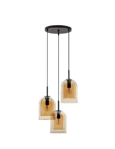 Luces Exclusivas BONAO Wisząca Nowoczesna czarny 3xΕ27 max 12W LE42643