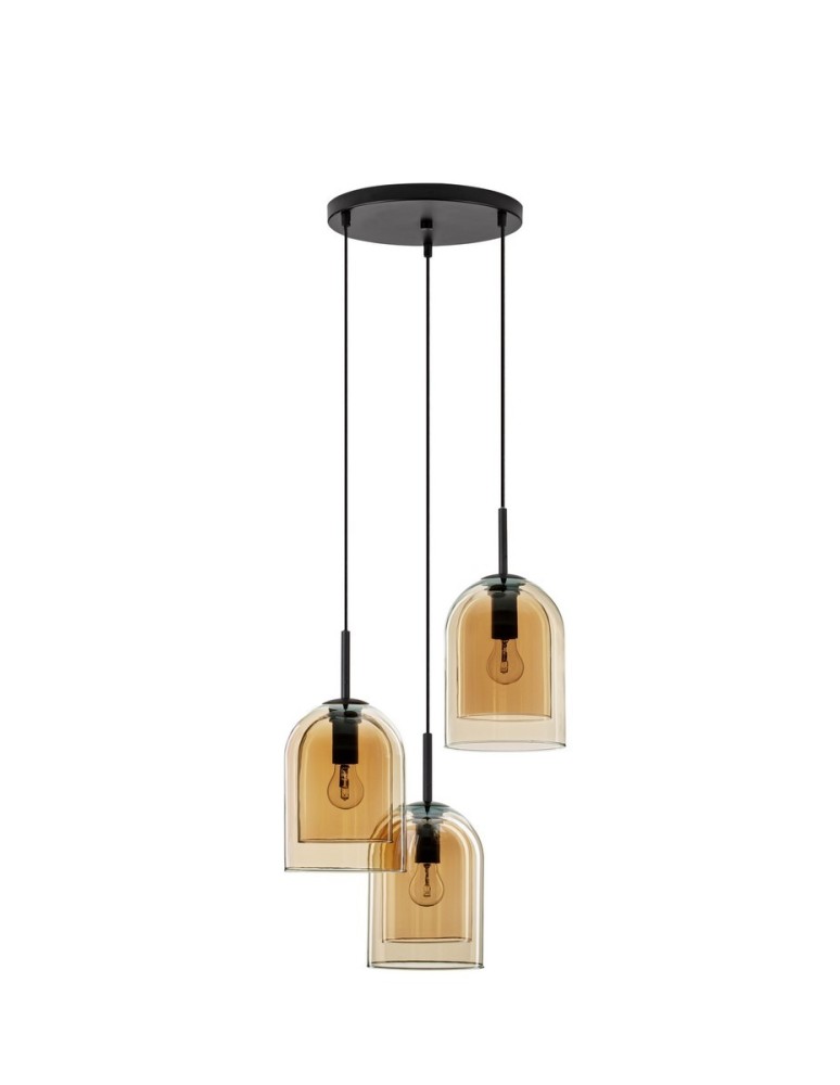 Luces Exclusivas BONAO Wisząca Nowoczesna czarny 3xΕ27 max 12W LE42643