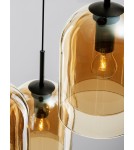 Lampy wiszące - Luces Exclusivas BONAO Wisząca Nowoczesna czarny 3xΕ27 max 12W LE42643 - produkt 5