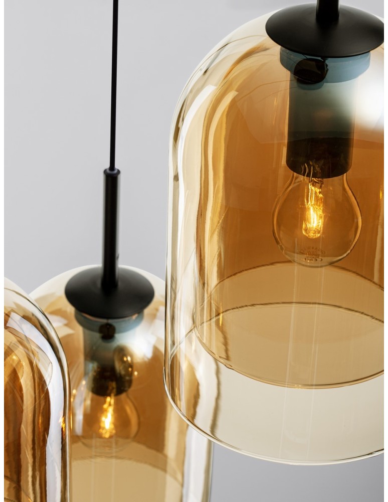 Luces Exclusivas BONAO Wisząca Nowoczesna czarny 3xΕ27 max 12W LE42643
