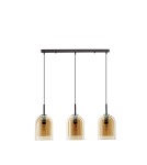 Lampy wiszące - Luces Exclusivas BONAO Wisząca Nowoczesna czarny 3xΕ27 max 12W LE42644 - produkt 1