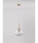 Lampy wiszące - Luces Exclusivas HAINA Wisząca Nowoczesna złoty i odcienie złota 1xΕ27 max 12W LE42645 - produkt 3