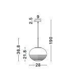 Lampy wiszące - Luces Exclusivas HAINA Wisząca Nowoczesna złoty i odcienie złota 1xΕ27 max 12W LE42645 - produkt 6