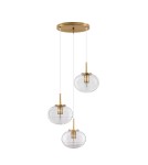 Lampy wiszące - Luces Exclusivas HAINA Wisząca Nowoczesna złoty i odcienie złota 3xΕ27 max 12W LE42646 - produkt 1