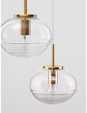 Luces Exclusivas HAINA Wisząca Nowoczesna złoty i odcienie złota 3xΕ27 max 12W LE42646 - produkt 2