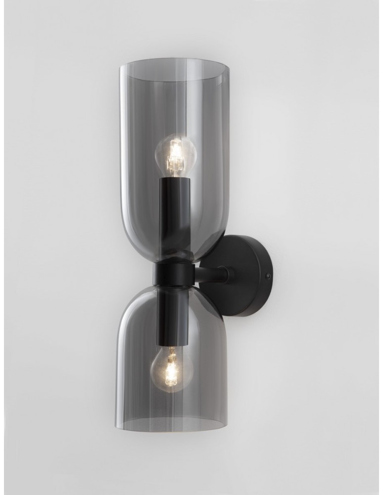 Kinkiety - Luces Exclusivas REPOS Ścienna Nowoczesna czarny 2xE14 max 5W LE42647 - produkt kolory-swiatla.pl 2