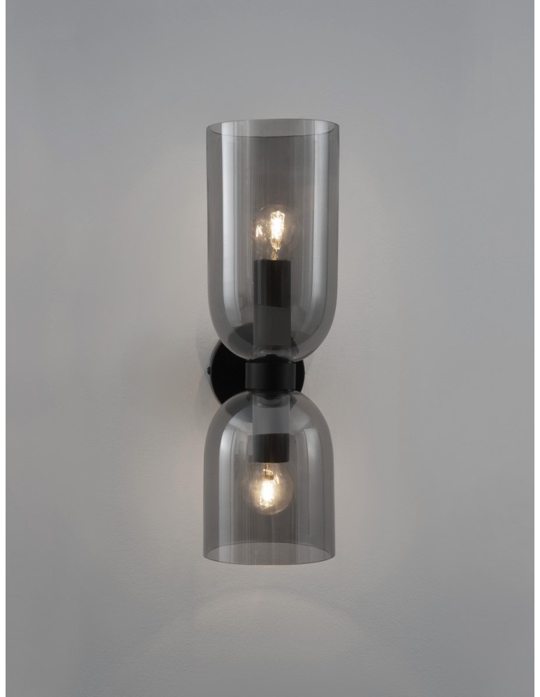 Kinkiety - Luces Exclusivas REPOS Ścienna Nowoczesna czarny 2xE14 max 5W LE42647 - produkt kolory-swiatla.pl 3