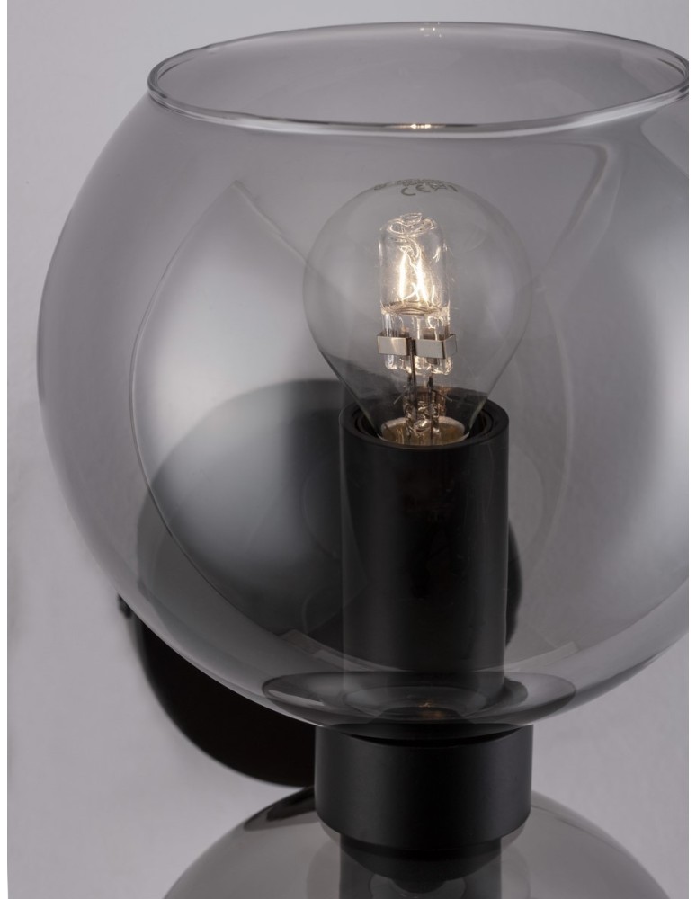 Luces Exclusivas REPOS Ścienna Nowoczesna czarny 2xE14 max 5W LE42648