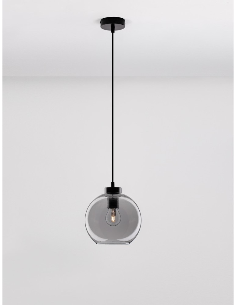 Luces Exclusivas REPOS Wisząca Nowoczesna czarny 1xΕ27 max 12W LE42649