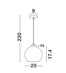 Lampy wiszące - Luces Exclusivas REPOS Wisząca Nowoczesna czarny 1xΕ27 max 12W LE42649 - product 4