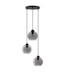 Lampy wiszące - Luces Exclusivas REPOS Wisząca Nowoczesna czarny 3xΕ27 max 12W LE42650 - product 1