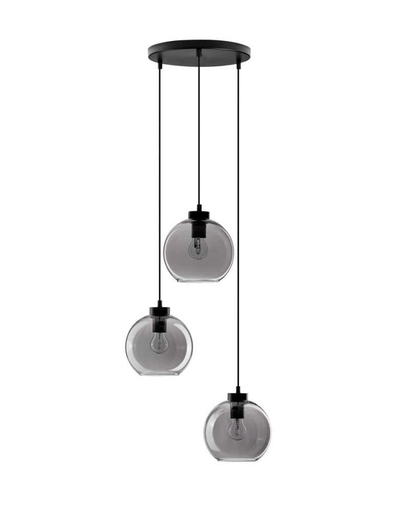 Lampy wiszące - Luces Exclusivas REPOS Wisząca Nowoczesna czarny 3xΕ27 max 12W LE42650 - produkt kolory-swiatla.pl 1