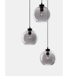 Lampy wiszące - Luces Exclusivas REPOS Wisząca Nowoczesna czarny 3xΕ27 max 12W LE42650 - product 2