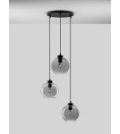 Lampy wiszące - Luces Exclusivas REPOS Wisząca Nowoczesna czarny 3xΕ27 max 12W LE42650 - product 3