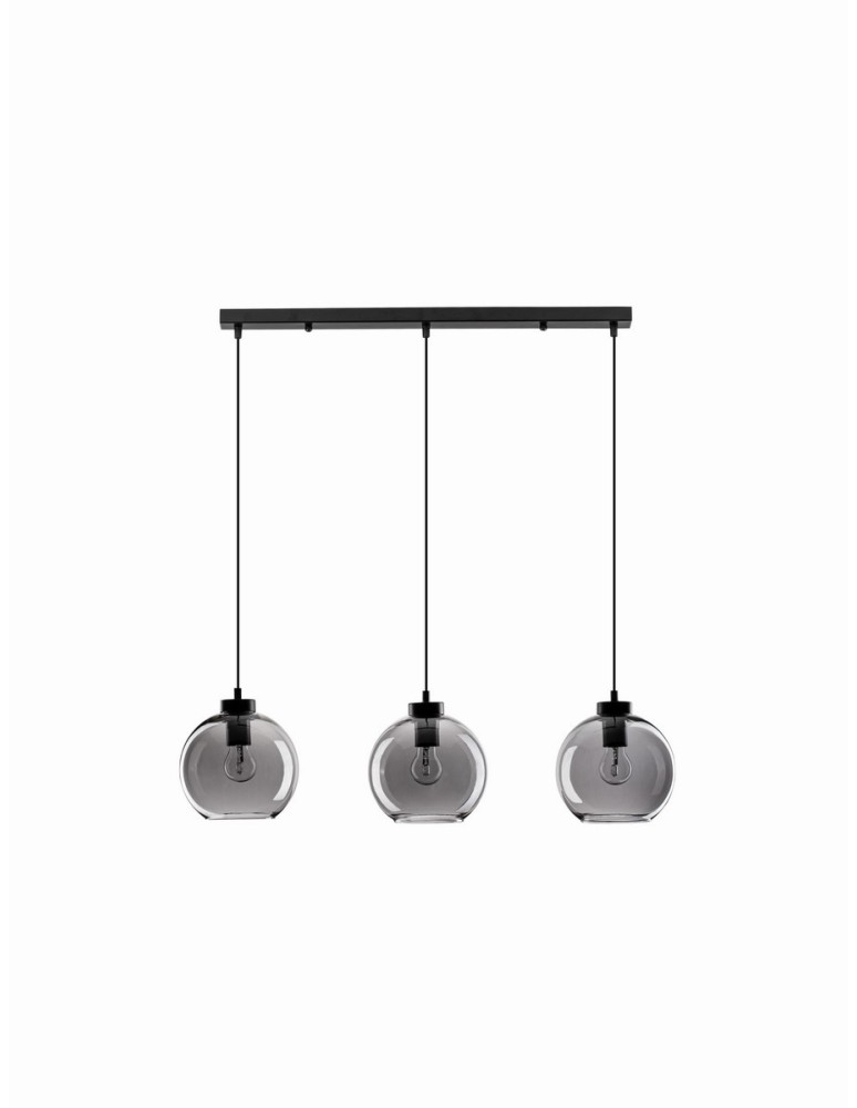 Lampy wiszące - Luces Exclusivas REPOS Wisząca Nowoczesna czarny 3xΕ27 max 12W LE42651 - produkt kolory-swiatla.pl 1
