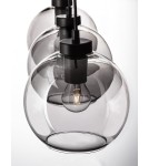 Lampy wiszące - Luces Exclusivas REPOS Wisząca Nowoczesna czarny 3xΕ27 max 12W LE42651 - product 2