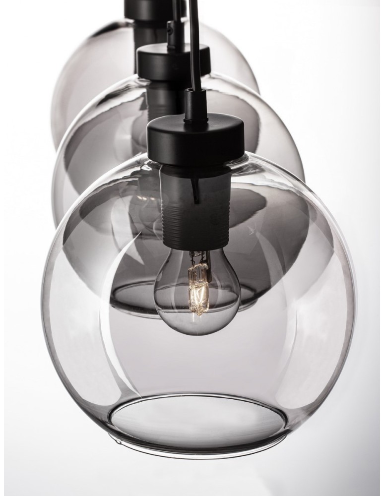 Luces Exclusivas REPOS Wisząca Nowoczesna czarny 3xΕ27 max 12W LE42651