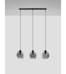 Lampy wiszące - Luces Exclusivas REPOS Wisząca Nowoczesna czarny 3xΕ27 max 12W LE42651 - product 3