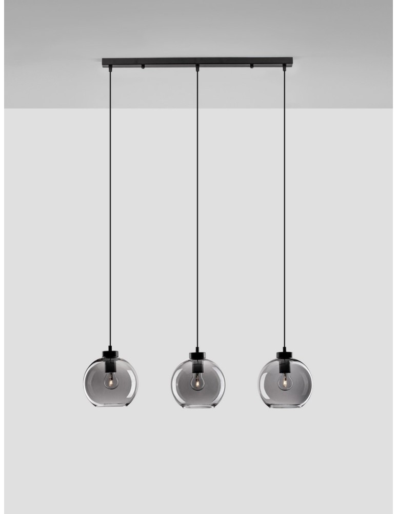 Luces Exclusivas REPOS Wisząca Nowoczesna czarny 3xΕ27 max 12W LE42651