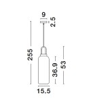 Lampy wiszące - Luces Exclusivas BANES Wisząca Nowoczesna złoty i odcienie złota 1xΕ27 max 12W LE42652 - produkt 6