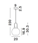 Lampy wiszące - Luces Exclusivas BANES Wisząca Nowoczesna złoty i odcienie złota 1xΕ27 max 12W LE42653 - product 6