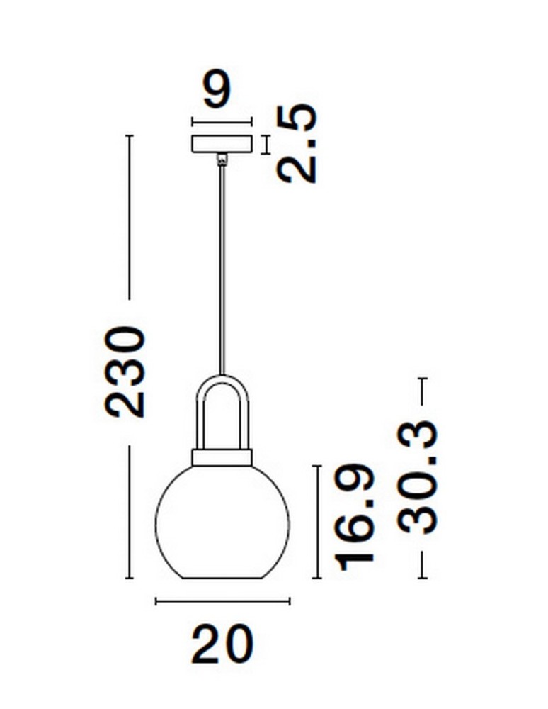Luces Exclusivas BANES Wisząca Nowoczesna złoty i odcienie złota 1xΕ27 max 12W LE42653