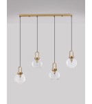 Lampy wiszące - Luces Exclusivas BANES Wisząca Nowoczesna złoty i odcienie złota 4xΕ27 max 12W LE42654 - produkt 2