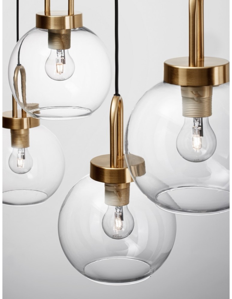 Lampy wiszące - Luces Exclusivas BANES Wisząca Nowoczesna złoty i odcienie złota 4xΕ27 max 12W LE42654 - produkt kolory-swiatla.pl 3