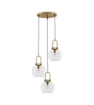 Lampy wiszące - Luces Exclusivas BANES Wisząca Nowoczesna złoty i odcienie złota 3xΕ27 max 12W LE42655 - produkt 1