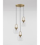 Lampy wiszące - Luces Exclusivas BANES Wisząca Nowoczesna złoty i odcienie złota 3xΕ27 max 12W LE42655 - produkt 3