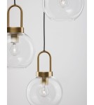 Lampy wiszące - Luces Exclusivas BANES Wisząca Nowoczesna złoty i odcienie złota 3xΕ27 max 12W LE42655 - produkt 4
