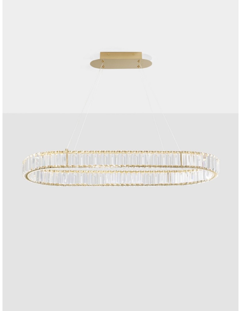 Luces Exclusivas BAUTA Wisząca Nowoczesna złoty i odcienie złota 1xLED max 48W 3500K LE42672