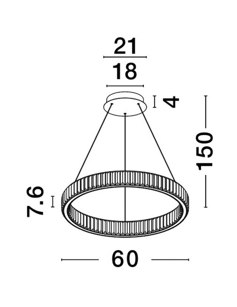 Luces Exclusivas BAUTA Wisząca Nowoczesna złoty i odcienie złota 1xLED max 40W 3500K LE42674
