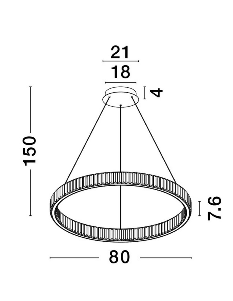 Luces Exclusivas BAUTA Wisząca Nowoczesna złoty i odcienie złota 1xLED max 47W 3500K LE42675