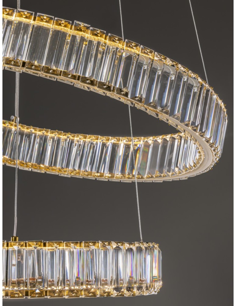 Lampy wiszące - Luces Exclusivas BAUTA Wisząca Nowoczesna złoty i odcienie złota 1xLED max 48W 3500K LE42676 - produkt kolory-swiatla.pl 2