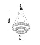Lampy wiszące - Luces Exclusivas BAUTA Wisząca Nowoczesna złoty i odcienie złota 1xLED max 48W 3500K LE42676 - produkt 4