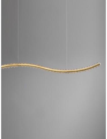 Luces Exclusivas BAUTA Wisząca Nowoczesna złoty i odcienie złota 1xLED max 40W 3500K LE42677 - produkt 2