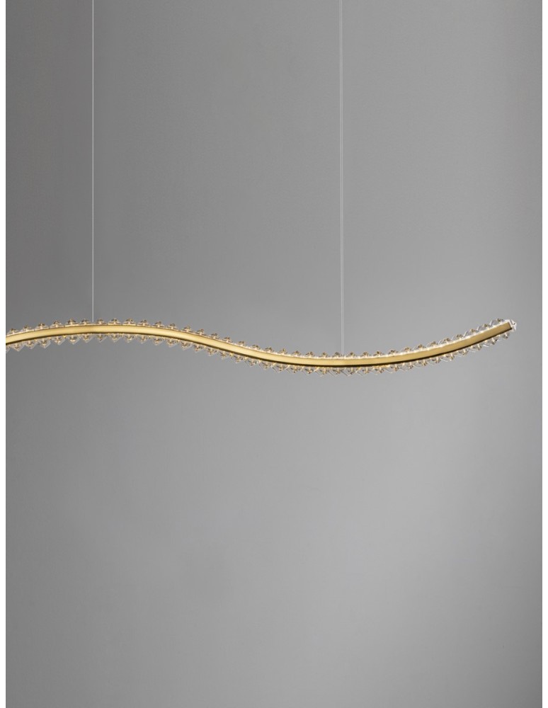 Luces Exclusivas BAUTA Wisząca Nowoczesna złoty i odcienie złota 1xLED max 40W 3500K LE42677