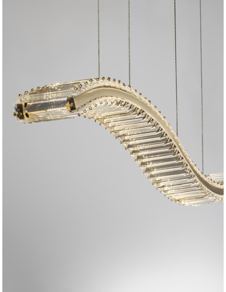 Luces Exclusivas BAUTA Wisząca Nowoczesna złoty i odcienie złota 1xLED max 40W 3500K LE42677