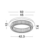 Lampy sufitowe glamour - Luces Exclusivas BAUTA Sufitowa Nowoczesna złoty i odcienie złota 1xLED max 29W 3500K LE42678 - produkt 6