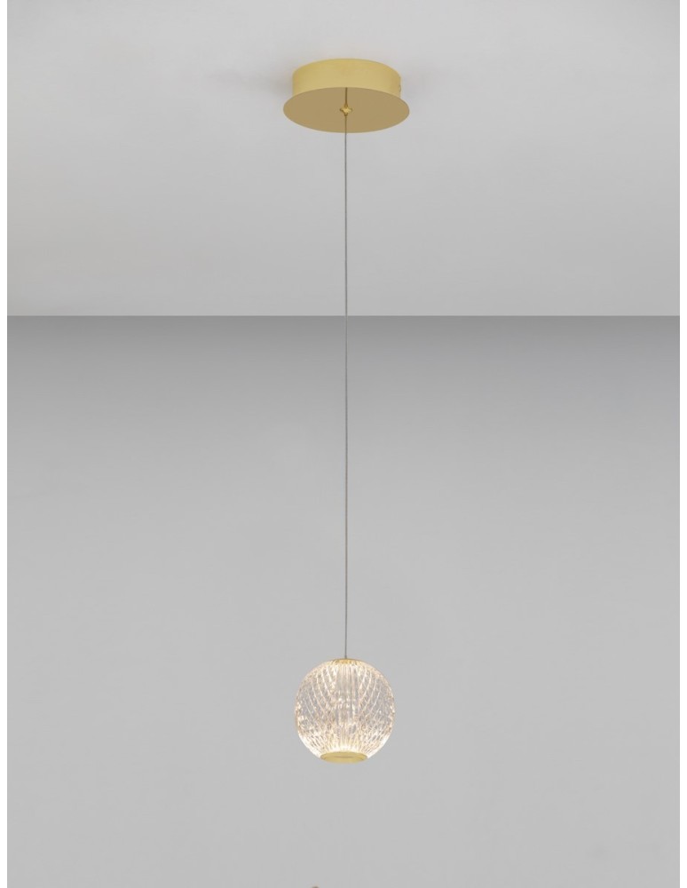 Lampy wiszące - Luces Exclusivas CANA Wisząca Nowoczesna złoty i odcienie złota 1xLED max 4,2W 3200K LE42690 - produkt kolory-swiatla.pl 2